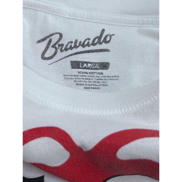 VTG Bravado Rolling Stones Baby Tee White TShirt Women L Retro Y2K 90s Rockwear - Picture 2 of 4